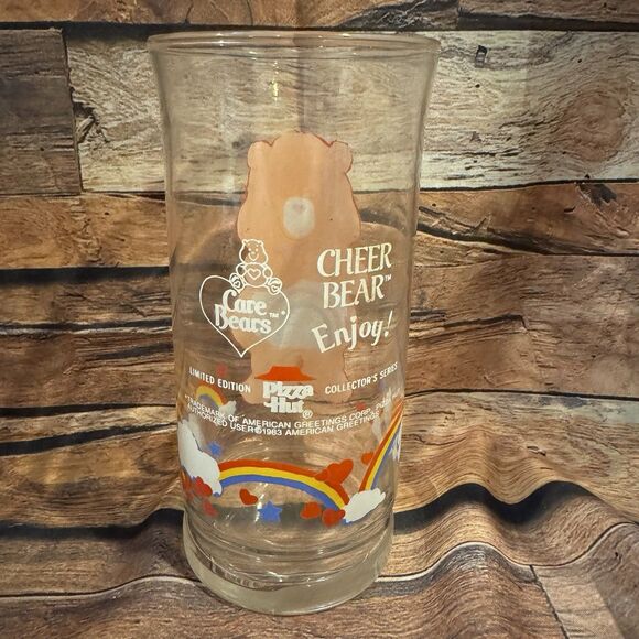 Care Bears Pizza Hut Glass 1983 Cheer Bear Limited Edition Collector Series VTG - Picture 3 of 3